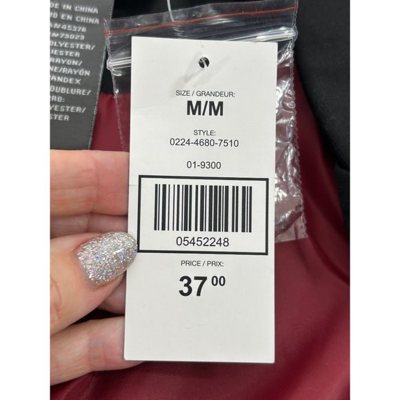 Suzy Shier Women’s Blazer Black M Vintage Shoulder Pads Button Princess Seams - Picture 6 of 16